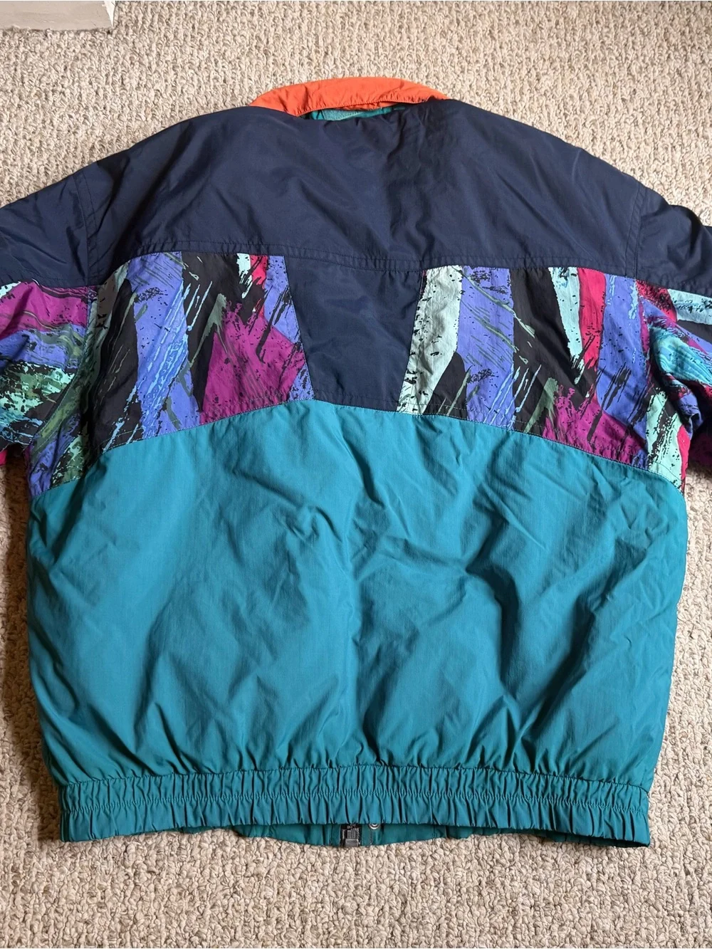 Vintage Fila Ski Team Italia Jacket Mens 42 Large 90s Retro Colorblock Puffer
